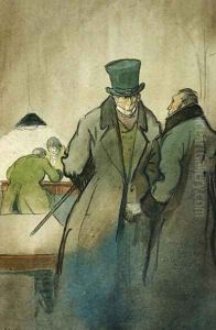 Vautrin, illustration for Le Pere Goriot, a novel by Honore de Balzac 1799-1850, published by Rene Kieffer in Paris in 1922