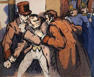 The Arrest of Vautrin, illustration for Splendeurs et Miseres des Courtisanes by Honore de Balzac, 1922 by Quint