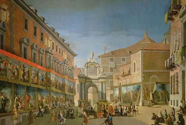 The Arch of Triumph of St. Mary in the Main Street of Madrid - view 1
