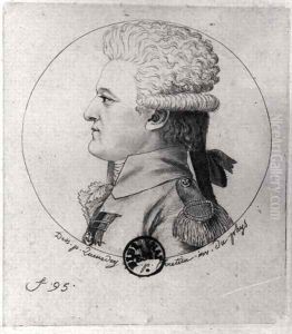 Portrait of Pierre Charles de Villeneuve 1763-1806, engraved by Gilles Louis Chretien 1754-1811 by Edme Quenedey