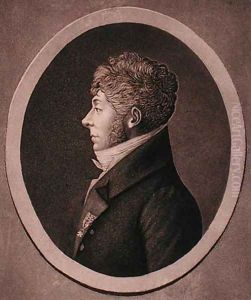 Portrait of Etienne-Nicolas Mehul 1763-1817 engraved by Edme Quenedey 1756-1830 by Edme Quenedey