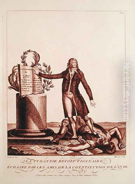 The Tyrant of the Revolution Crushed by the Supporters of the Constitution of An III 25th August 1795 engraved by Massol - view 1