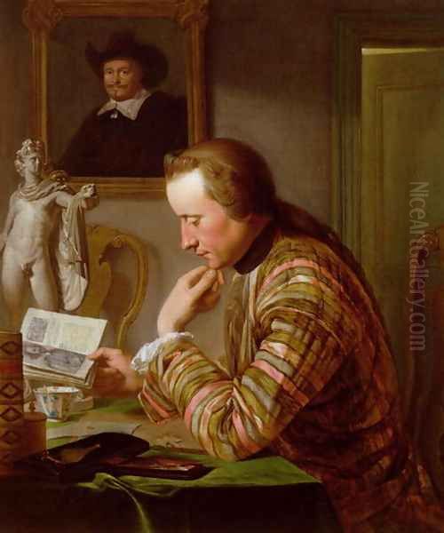 Gentleman Reading at a Table by Candlelight - view 1