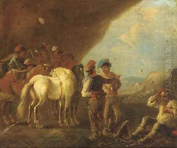 A military encampment by August Querfurt