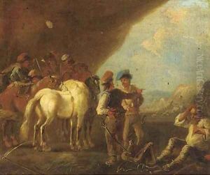 A military encampment by August Querfurt