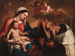 The Madonna and Child with Saint Dominic