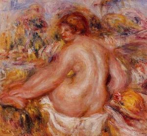 After Bathing Seated Female Nude