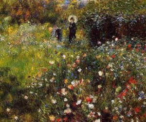 Summer Landscape Aka Woman With A Parasol In A Garden by Pierre Auguste Renoir