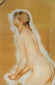 Nude Aka Study For The Large Bathers by Pierre Auguste Renoir