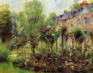 The Rose Garden At Wargemont by Pierre Auguste Renoir