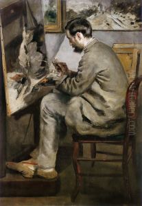 Frederic Bazille Painting The Heron