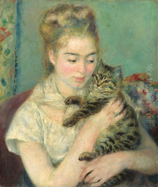 Woman With A Cat - view 1