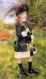 Girl With A Parasol Aka Aline Nunes by Pierre Auguste Renoir