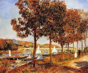 The Bridge At Argenteuil In Autumn by Pierre Auguste Renoir