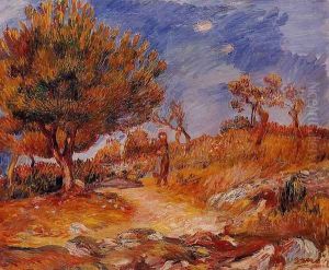 Landscape Woman Under A Tree by Pierre Auguste Renoir