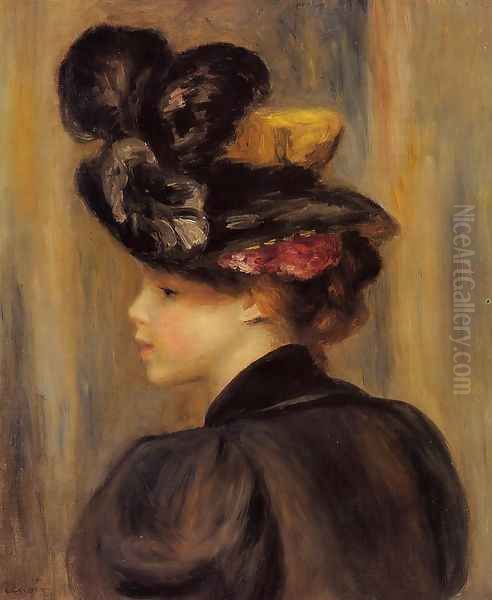 Young Woman Wearing A Black Hat - view 1