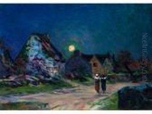 Dorf Im Mondschein by Maxime Maufra