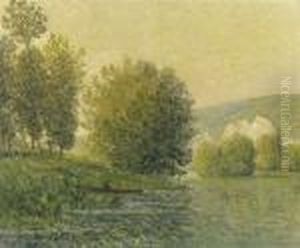 Soleil D'or, Soir Aux Andelys, Eure by Maxime Maufra