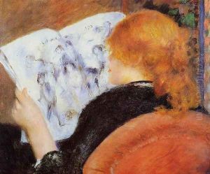 Young Woman Reading An Illustrated Journal