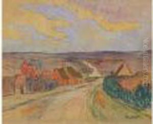  Route Et Village En Bretagne  by Maxime Maufra