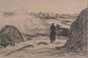 Les Moissons Au Village 1908 by Maxime Maufra