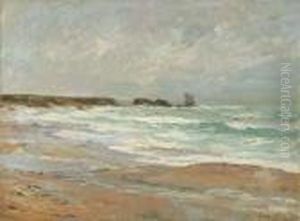 La Plage De La Govelle A Batz Sur La Mer by Maxime Maufra