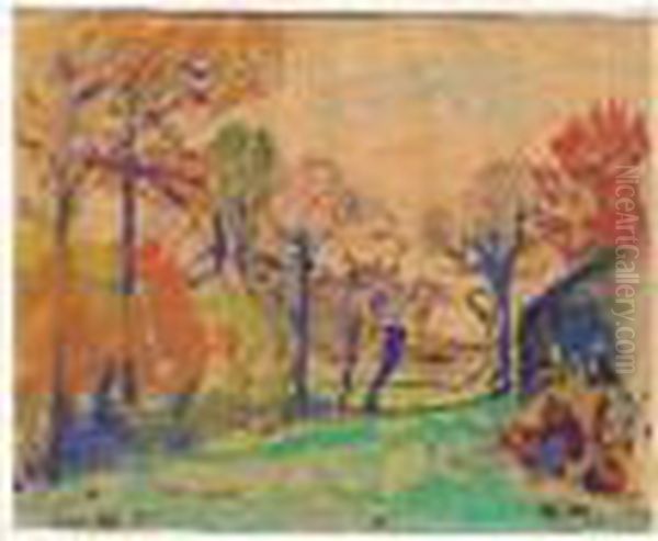 Paysage, Automne A Rosporden, Bretagne - view 1