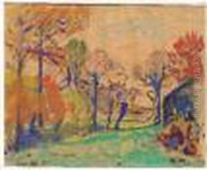 Paysage, Automne A Rosporden, Bretagne by Maxime Maufra