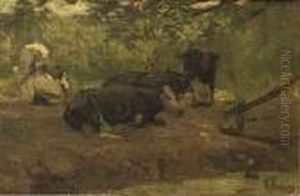 Resting Cows On A Summer Day by Anton Mauve