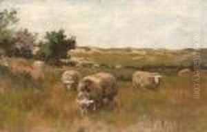 A Shepherd With His Flock by Anton Mauve