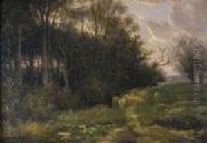 Landscape With Shepherd &sheep by Anton Mauve