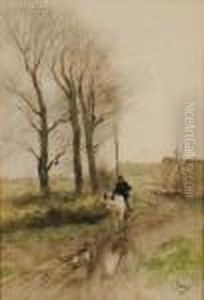 Portrait Of A Rider On Horseback by Anton Mauve