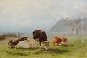 Cows In A Sunny Meadow by Anton Mauve