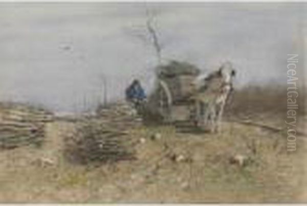 The Wood Gatherer by Anton Mauve
