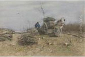 The Wood Gatherer by Anton Mauve