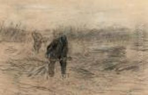 Gathering Wood - A Study by Anton Mauve