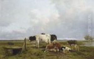 Cattle In An Extensive Polder Landscape by Anton Mauve