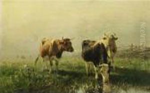 Cows In A Meadow by Anton Mauve