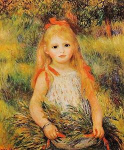 Little Girl With A Spray Of Flowers