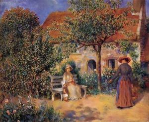 Garden Scene In Brittany by Pierre Auguste Renoir
