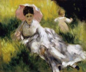 Woman With Parasol by Pierre Auguste Renoir