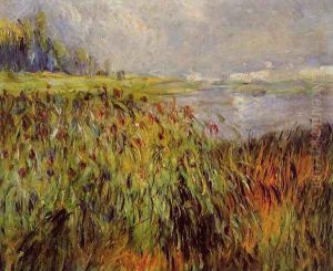 Bulrushes On The Banks Of The Seine by Pierre Auguste Renoir