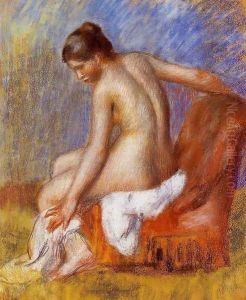 Nude In An Armchair by Pierre Auguste Renoir