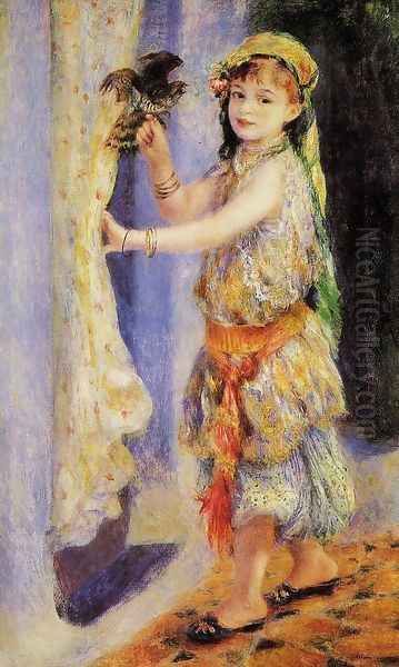 Girl With Falcon - view 1
