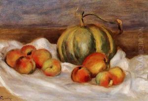 Still Life With Cantalope And Peaches by Pierre Auguste Renoir