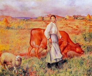 Shepherdess Cow And Ewe