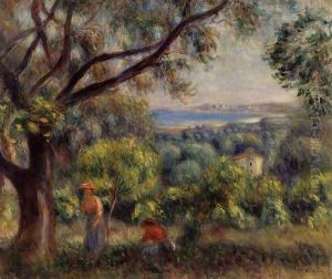 Cagnes Landscape Aka View Of Collettes by Pierre Auguste Renoir