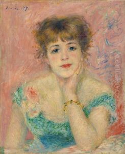 Jeanne Samary in a Low-Necked Dress by Pierre Auguste Renoir