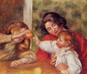 Gabrielle Jean And A Little Girl by Pierre Auguste Renoir