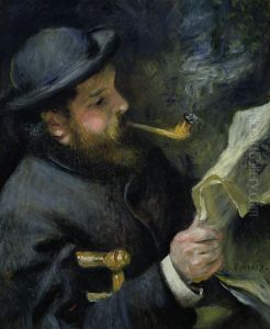Claude Monet Reading A Newspaper